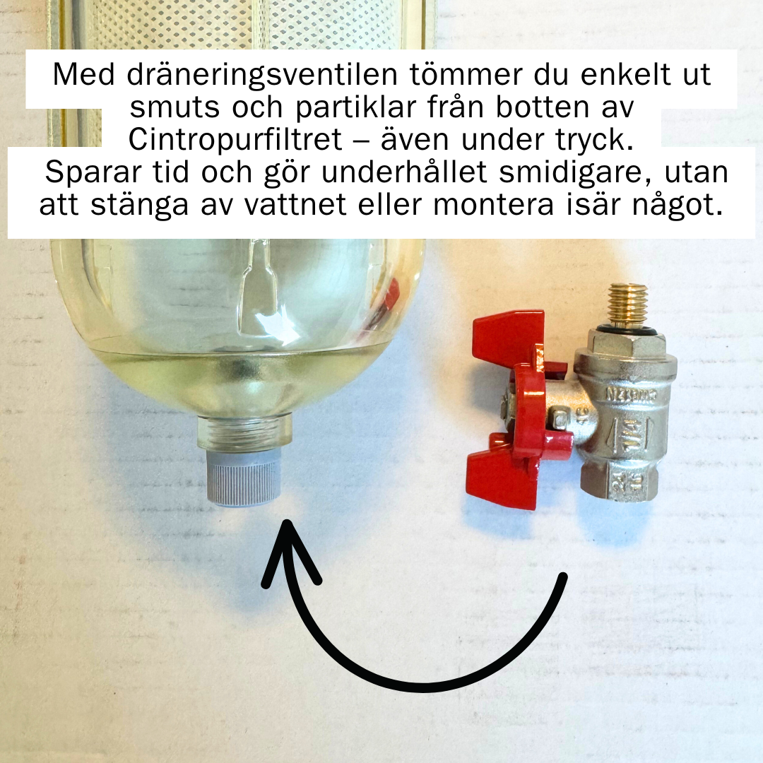 Afløbsventil til partikelfilter – Easy Drain passer til NW25, NW32