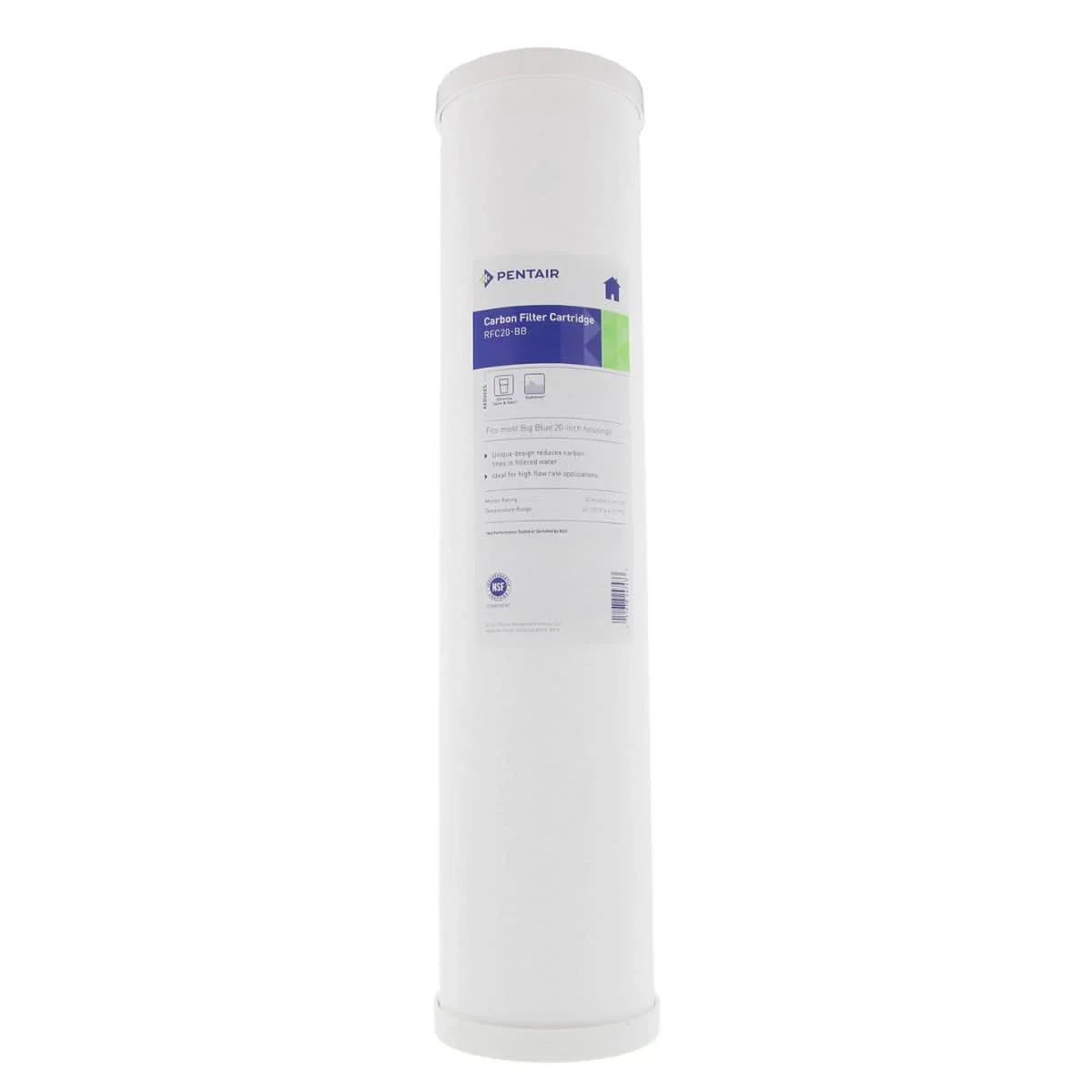Vandfilterpatron RFC20-BB Pentek Aktivt kulfilter til Big Blue 20”