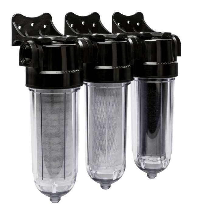 Vattenfilter egen brunn SL240 Trio - Dubbel Partikel + Kol - filtrering Cintropur - Vattenfilterhuset