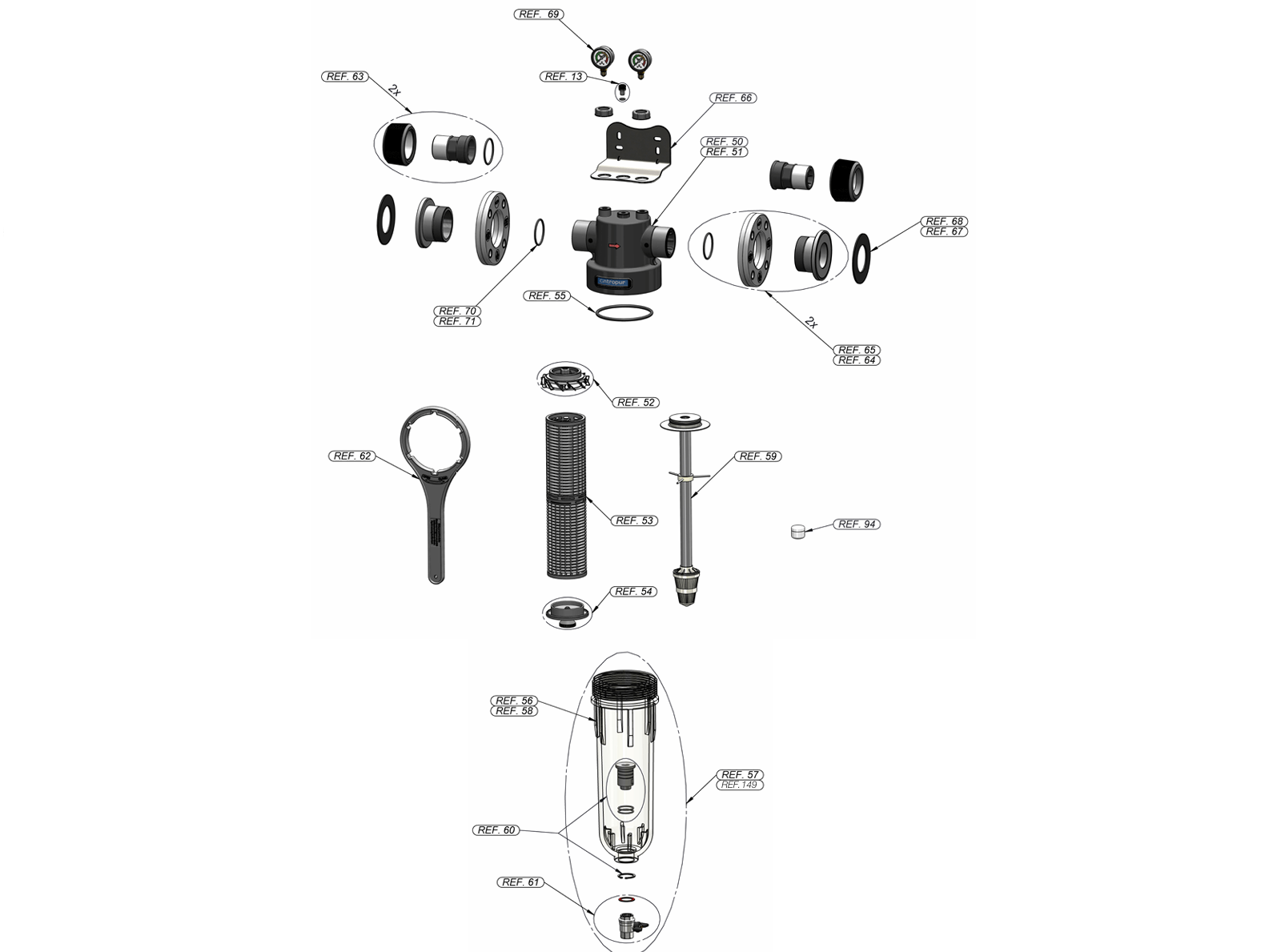 Vattenfilter NW500 | Partikelfiltrering för Industri & Stora Flöden - Vattenfilterhuset