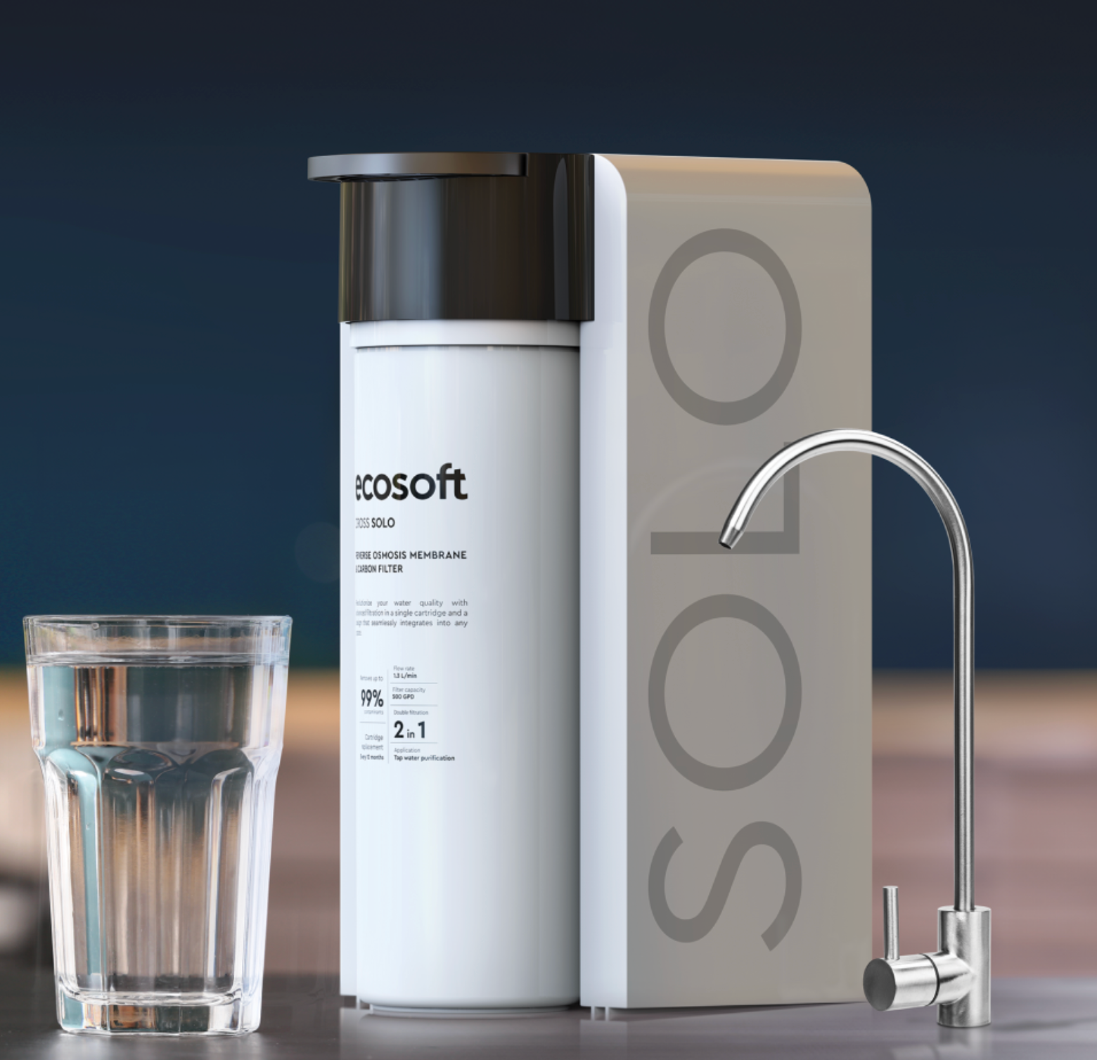 Ecosoft CROSS Solo RO-system – Omvendt Osmose