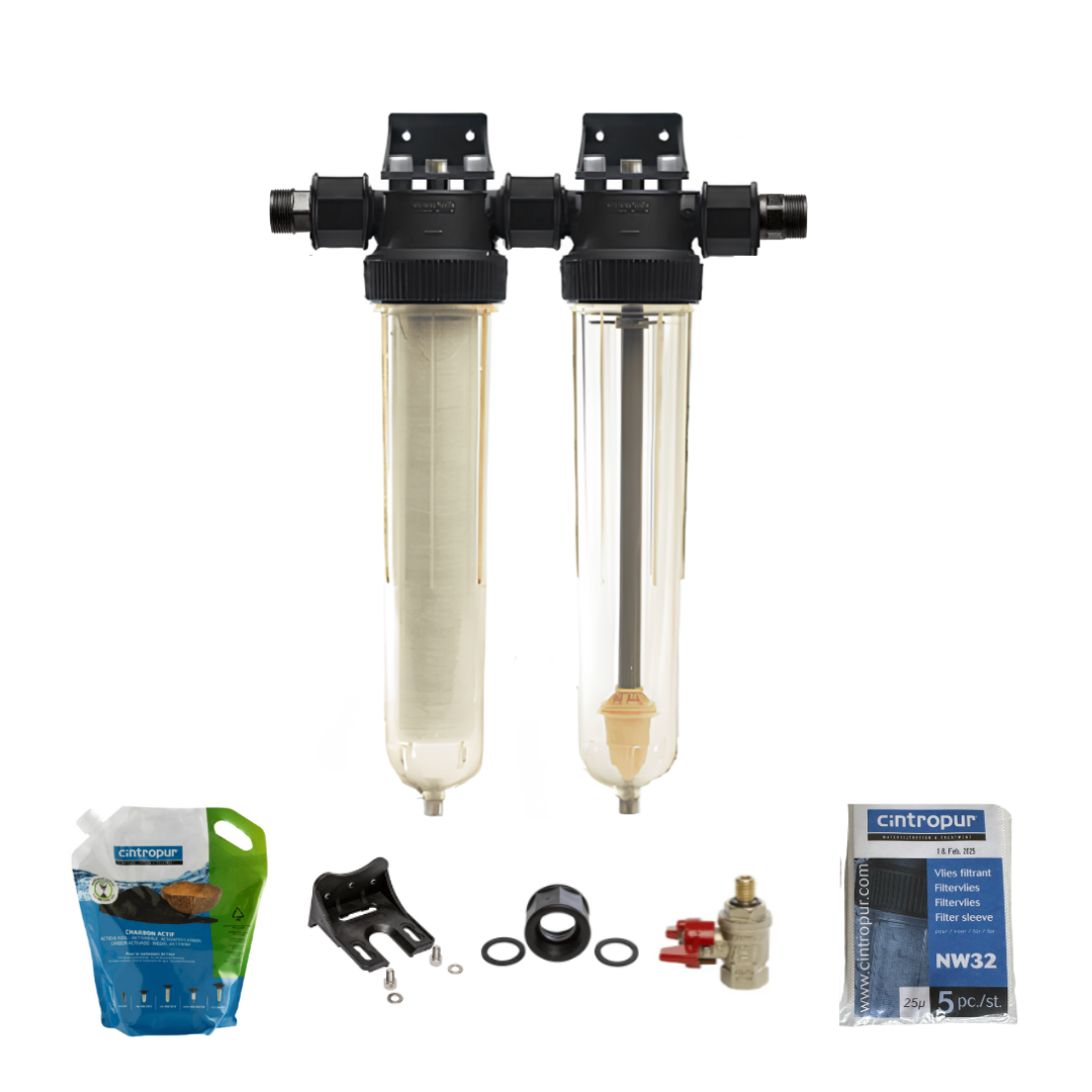 Vandfilter NW32 Duo | Partikel- og kulfilter