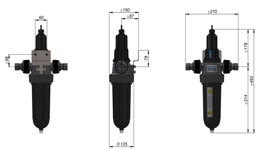 Vattenfilter egen brunn UV - 2100 25W - UV - sterilisering Cintropur - Vattenfilterhuset
