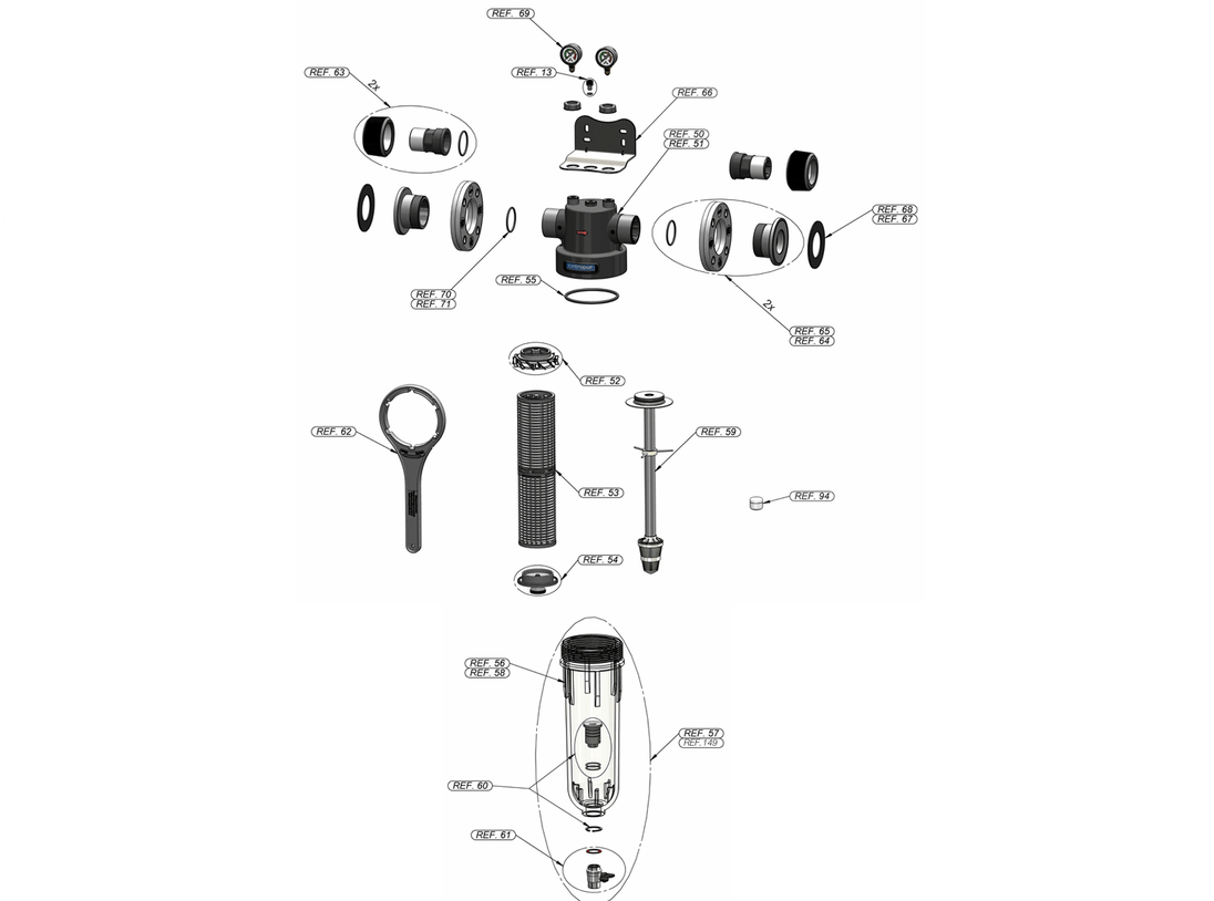 Vattenfilter NW500 | Partikelfiltrering för Industri & Stora Flöden - Vattenfilterhuset